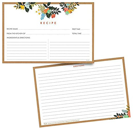 10 Blatt Küche Kochen Rezept Notizkarten Doppelseitige Karten Karton Papier Home Kitchen Einladungskarte 4