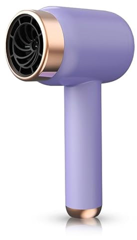 Asciugacapelli Senza Fili a Batteria Portatile, Ricaricabile da 1500 MAh per Dormitorio Domestico (Purple)