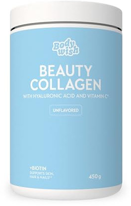 XXL Kollagen Pulver Hochdosiert 450gr | Premium Hyaluron Biotin Vitamine & Mineralstoffe Hautptlege & Eiweiß | Glow Collagen Powder Hydrolysat Peptide Typ 1 und 3 | Haut Haare Nägel | Neutral Löslich