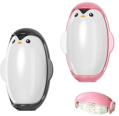 2 PCS Reusable Lint Roller, Mini Lint Roller, Portable Lint Roller, Portable Pet Hair Remover Roller, Travel Size Lint Roller for Clothes, Furniture,Dog Cat Hair (Pink and Black)