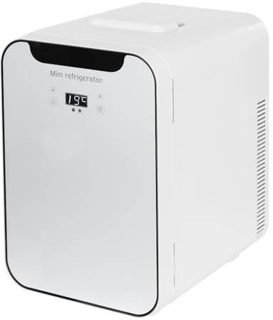 DCSYOG Mini Kühlschrank 16 Liter Kühlbox 2in1 Kühl und Heizfunktion, Tragbarer AC DC 220-240V/12V Steckdose und Zigarettenanzünder Warmhaltebox für Auto, Wohnheim, Büro, Schlafzimmer