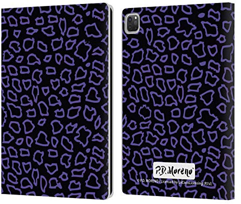 Head Case Designs Licenza Ufficiale P.D. Moreno Nero Porpora Modelli Custodia Portafoglio in Pelle Compatibile con Apple iPad PRO 12.9 2020/2021/2022