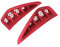 OWYTNRCJ Auto Seitenkotflügel Air Vent Panel Trim Cover Aufkleber Kompatibel for Dodge RAM TRX 2018 2019 2020 2021 2022 2023 Zubehör ABS Carbon Korn(Matte Red)