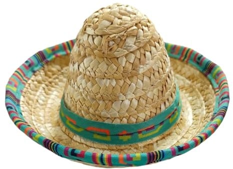 Renopfect Mexikanische Sombrero Hüte | Geflochtene Partyhüte - Weitkrempiger Kopfschmuck Für Outdoor Feste Kostümpartys Haustiere Kinder Geburtstag