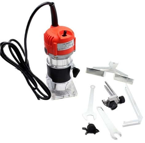 Electric Wood Laminator Router 800w Mini Handheld Hand Trimmer for Trimming Grooving and Drilling Powerful Power