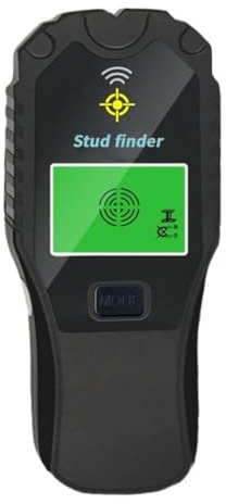 Kabeldetektor mit 5 Scan-Modi für Stromleitungen, Metall- und Wandbolzen, Erkennung bis zu 80 mm Tiefe – LCD-Display mit Audio-Alarm, 9 V batteriebetrieben (schwarz)
