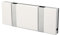 LoCa Garderobe Knax 2 weiß (Haken klappbar Alu) Garderoben-Leiste Kleiderhaken Flur modern Garderobenpaneel