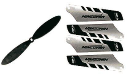 Ninco 7310010 - Air Haupt- und Heckrotorblätter für Palm 180, Mini Alu 180 und 180 Pro