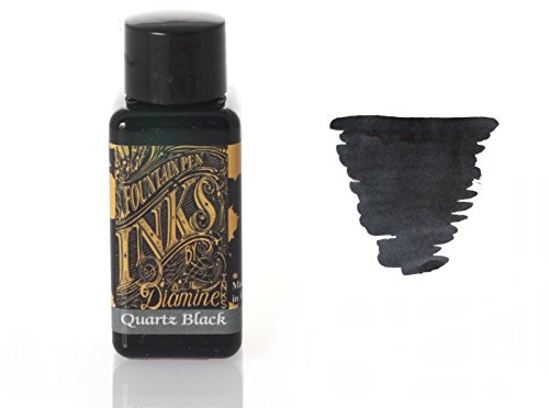Diamine 30ml Quartz Black fountain pen ink bottle