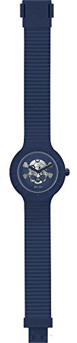 HIP HOP Orologio HWU0466 UOMO SKULL quadrante STAMPE BLU movimento SOLO TEMPO - 3 LANCETTE QUARZO e CINTURINO SILICONE BLU