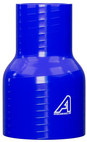 Réducteur droit en silicone bleu de 80 mm > 70 mm