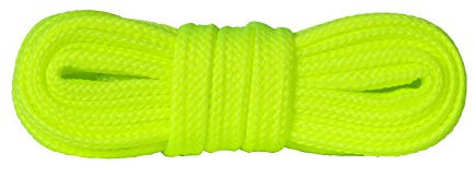 Kaps Lacci per Scarpe da Ginnastica, Stringhe per Scarpe e Calzature Casual, Fatti in Europa, Diversi Colori e Misure (140 cm - 55 inch - da 8 a 10 paia di asole/lemon fluorescent)