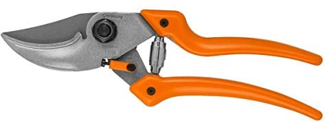 Stocker Gartenschere 9107 cm 21 gebogener Griff Chrom-Vanadium Stahl Bypass Klassisch Orange