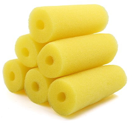 sourcing map 6 Stück 2,6 Zoll Durchmesser Aquarium Aquarium Vorfilter Schwammfilterpatronen Gelb