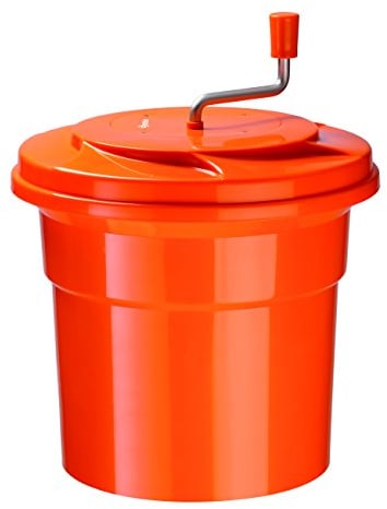 Bartscher Salatschleuder orange mit Wasserablaufschlauch, 25 Liter Gastronomiebedarf