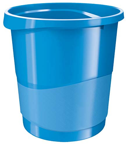 Rexel Choices, 2115619, Waste Bin, Plastic, 14 Litre Capacity, Blue