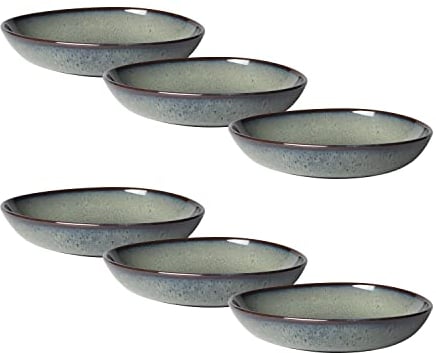 Villeroy & Boch like. by Lave gris 6x Schale flach klein, 22cm, Steingut, beige