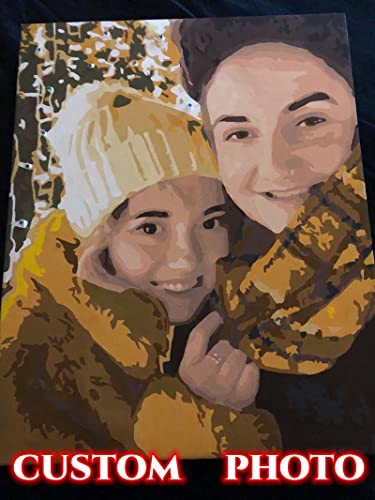 Yeesam Art Malen nach Zahlen, individuelles Foto, personalisieren Sie Ihr eigenes Bild in Zahlen, Malerei-Set, Ölgemälde, Basteln, Geschenke Ihr eigenes Foto.