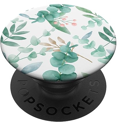 Eukalyptus grüne Blüten Aquarell Blumen Zweige Blätter PopSockets Klebender PopGrip