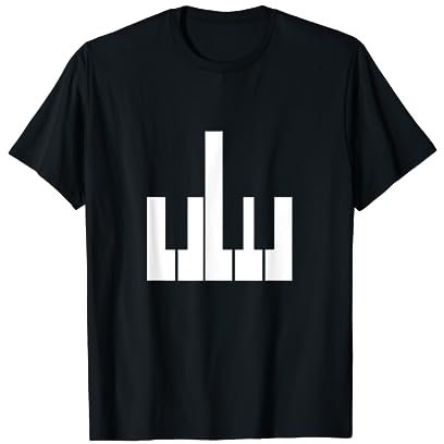 Mittelfinger Klaviertaste Klavier Lustiges Musiker Geschenk T-Shirt