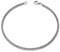 MATERIA Damen Armband Panzerkette - 925 Sterling-Silber 2,8mm diamantiert SA-134-17 cm