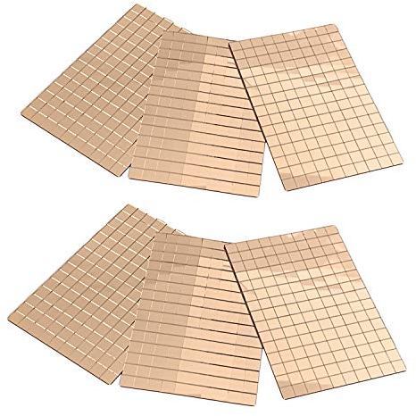 Mosaïque Miroir en Or Rose 900 Pièces Autocollant (or rose, 10 x 10 mm x 6 feuilles)