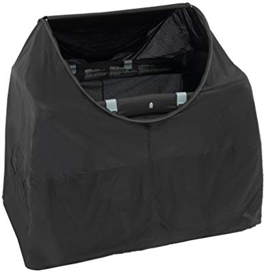 Deryan Campingbed Protector - Campingbett Schutz - Moskitonetz - Night Cover - Pop-Up - 1 mm Moskitonetz - Stimuliert den Schlaf Ihres Kindes - Verdunkelung des Campingbett, Black
