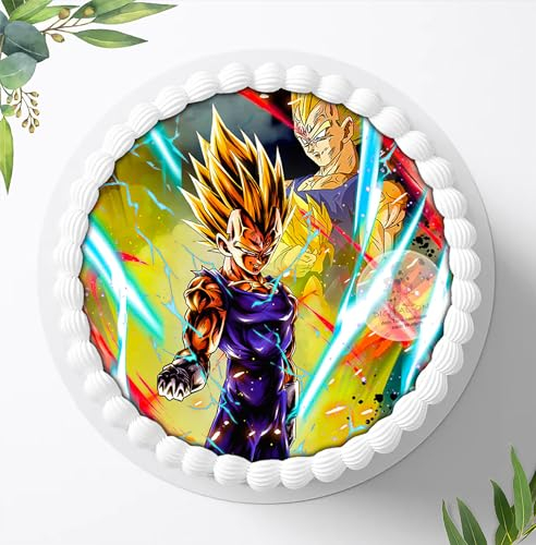 Für den Geburtstag ein Tortenbild, Zuckerbild mit dem Motiv: Manga Anime (Naruto), Essbares Foto für Torten, Fondant, Tortenaufleger Ø 20cm, 0298c