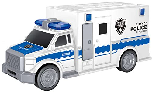 Diakakis Luna Polizei Fahrzeug LKW City Rescue m. Licht/Soundeffekt Einsatzfahrzeug