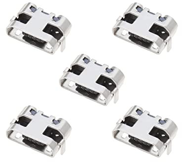 ECSiNG Lot de 5 connecteurs de Charge Micro USB pour Tablette - Prise d'alimentation - Connecteur Bloc de Rechange - Compatible avec Huawei MediaPad T3 (AGS-W09)