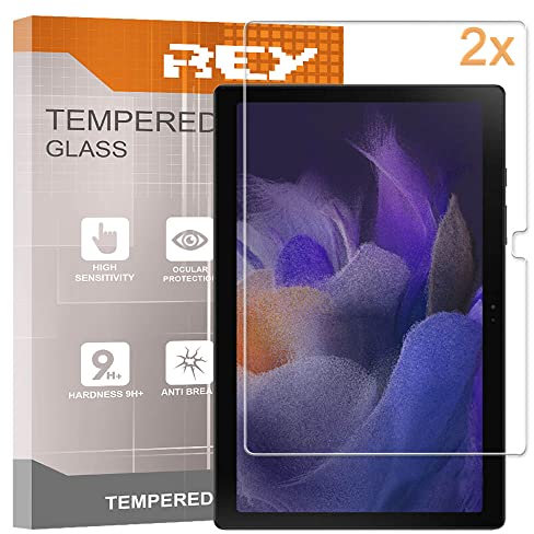 REY 2X Protector de Pantalla para Samsung Galaxy Tab A8 10,5 2021, Cristal Vidrio Templado Premium, Tablet