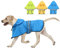 Weesiber Hunderegenmantel, Reflektierender Hund Regenmantel mit Leinenloch, wasserdichte Regenjacke Hunde Verstellbarer Hundeponcho Mit Kapuze (XL, Blau)