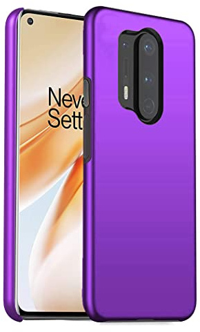 OnePlus 8 Pro Schutzhülle, ultradünn, dünn, Hartschale, matt, gummiert, für OnePlus 8 Pro (Violett)