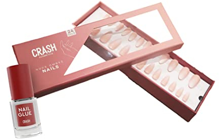 CRASH Cosmetics Nude Ombré Nails Falsche Künstliche Kunst Fake Nägel inkl. Tip Kleber
