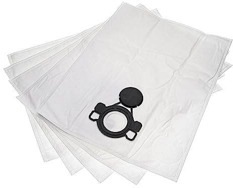 vhbw 5X Staubsaugerbeutel kompatibel mit Nilfisk Aero 26-01 PC X, 26-21 PC, 26-2L PC Staubsauger - Mikrovlies, 32cm x 23cm Weiss