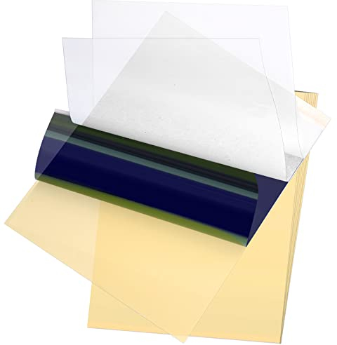 selizo Tattoo Transferpapier,30 Blatt Tattoo Papier A4 Kohlepapier Tattoo Zubehör,Stencil Papier Tattoo,Matrizenpapier Tattoo,Thermoschablonenpapier für Freihändig Und Thermodrucker