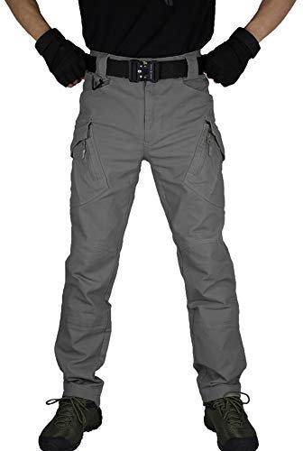 zuoxiangru Herren Tactical Combat Military Hose, Outdoor Work Cargo Freizeithose Cotton Workwear Hose (Grau, Tag XXL)