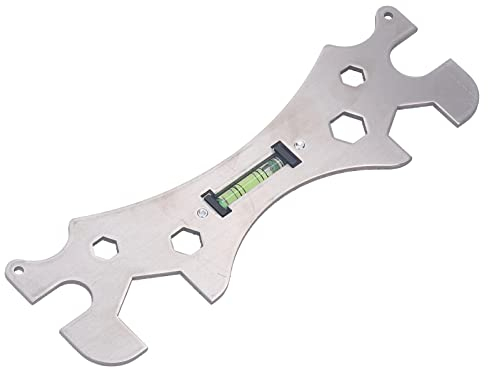 Garosa Clé Spéciale Clé Universelle Multifonctionnelle pour Salle de Bain avec Niveau pour L'installation de Robinets Vannes D'angle Tuyaux Tuyaux de Douche Douches Encastrées Robinets