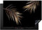 KitchenYeah© Copri Piano Cottura 76x51 cm Coprifornelli Tappetino per Induzione Fornello Tutto per la Cucina Foglie - Piante - Oro - Nero - Lusso