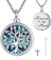 Eusense Urnenanhänger Baum des Lebens Halskette Kette für Asche 925 Silber Asche Baum des Lebens Urne Halskette Memorial Anhänger Schmuck für Frauen Männer