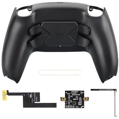Programmable Remap Black Back Paddles Kit for PS5 Controller BDM 030&BDM 040, 4 Upgrade Back Button Attachment for PS5 Controller(Black)