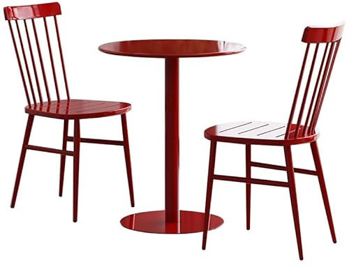 Gartengarnitur Modernes, minimalistisches Set aus Tisch und Stühlen aus Eisen for den Außenbereich, kleine Wohnung, Balkon, Freizeit, Rückenlehne, Stuhl, Bartisch, Terrassenmöbel Möbelset im Balkon (
