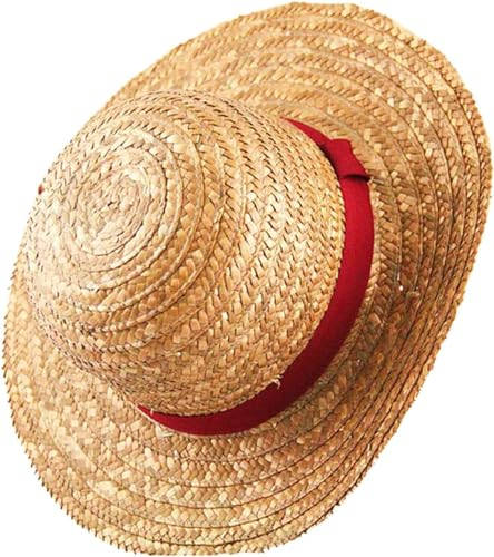 Strohhut One Piece - Japanischer Cartoon Cosplay The Monkey D. Luffy Rubber - Einheitsgröße Unisex