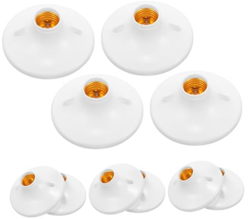 Veemoon Douille E27 Plastique 10pcs Support D'ampoule Installation Facile Douille D'éclairage En Métal Décoration Intérieure Utilisation Domestique