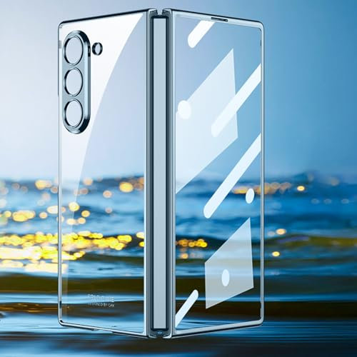 COQUE Custodia Samsung Fold 6 Cover Protettiva Phantom Elettrolitica,Pellicola a Conchiglia Stile Sottile Custodia per Telefono All Inclusive,Cover Pieghevole per Samsung Galaxy Z Fold 6 5G-Verde