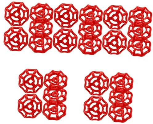 Yardwe 25stücke Teiliges Roter Handräder Für Wasserhähne Metall Ersatzventilgriffe Für Absperrventile Leicht Zu Installieren Geeignet Für Gartenschläuche Und Haushaltsanwendungen
