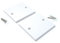 Tapa de placa ciega individual para enchufes eléctricos, caja trasera, acabado blanco, con tornillos (86 mm x 86 mm) (4)