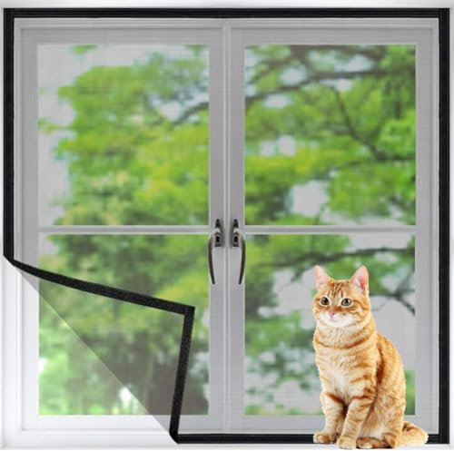 Yuly Zanzariera Adesiva Personalizzata Anti-Gatto per finestre, Rete di Sicurezza Anti-Fuga per Gatti, zanzariera Anti-zanzare, zanzariera Semi-Trasparente per finestre