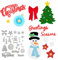 LYLIDIA Stanzschablonen Weihnachten Stanzer Weihnachten Schneemann Weihnachtsbaum Stanzformen Metall Präge Stanzmaschine Neuheiten 2024 Prägestempel für DIY Basteln von Scrapbooking Papierkarten