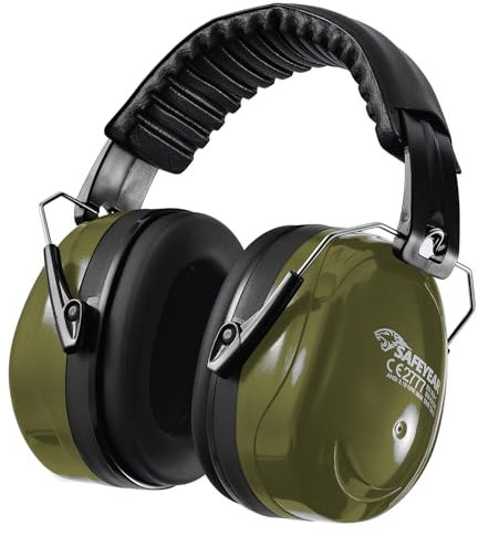 SAFEYEAR Cuffie Antirumore Protettive SNR 33db, Professionali Cuffie Insonorizzanti Protezione Udito,Regolabili Cuffie da Lavoro per Dormire,Concerti,Studiare,Caccia,Giardinaggio,Aereo,Cantiere ecc